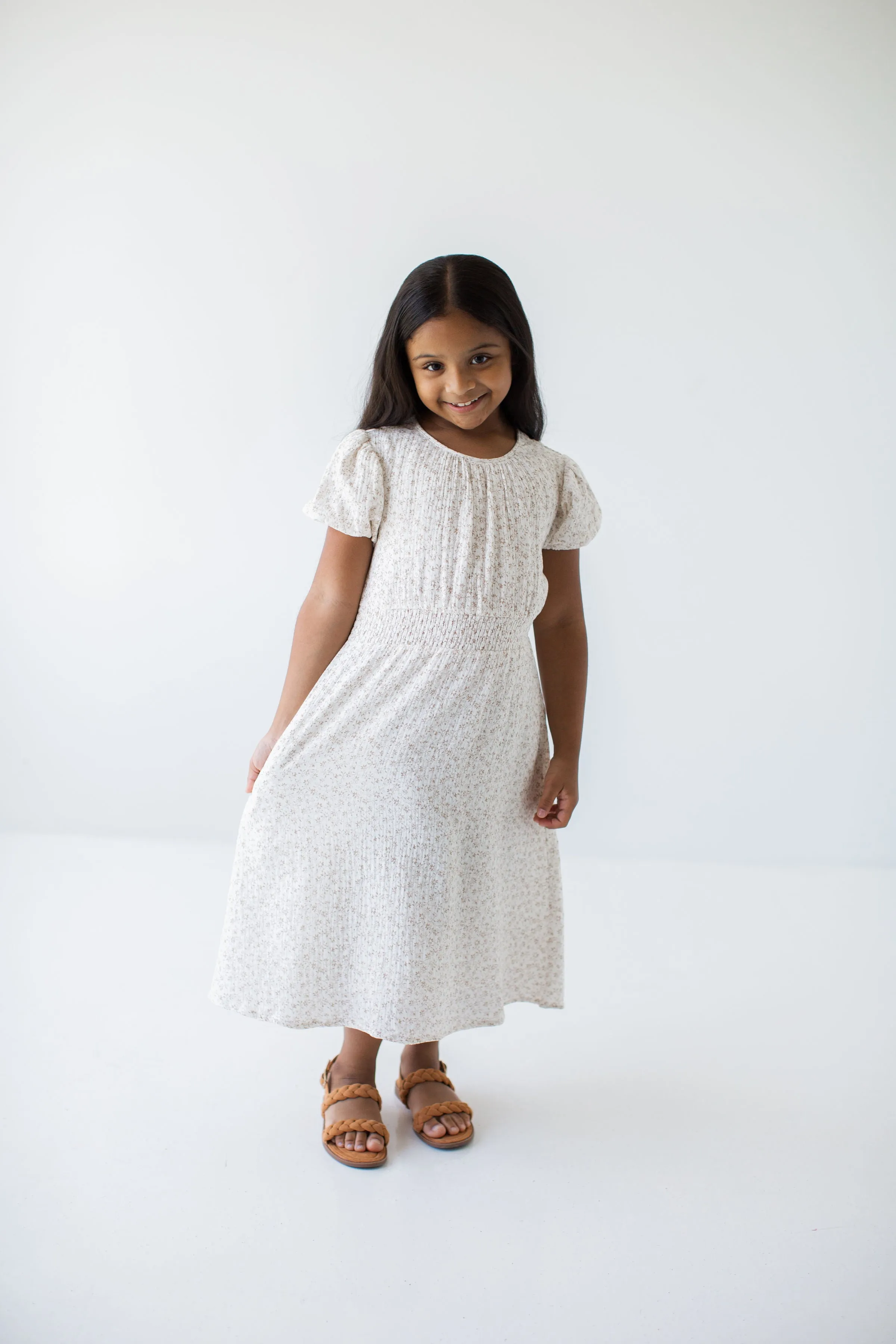 'Alicia' Girl Cotton Gauze Midi Dress