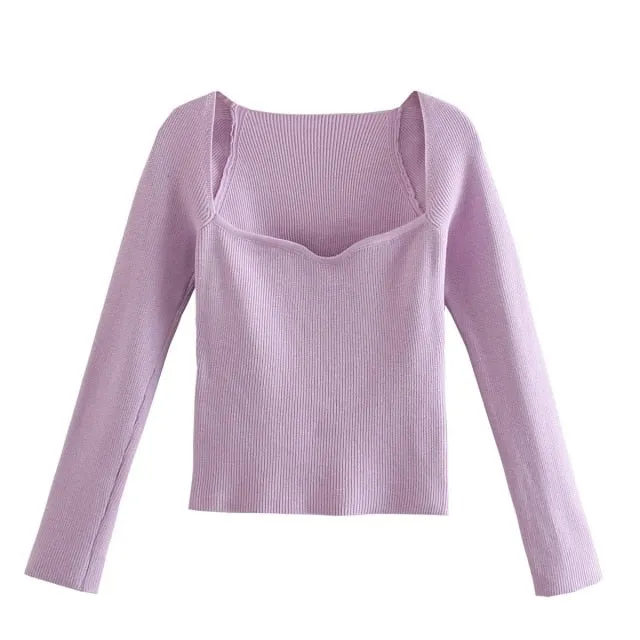 Amy Fashion - Casual Fashion Slim-fit Tight Knitted Sweaters