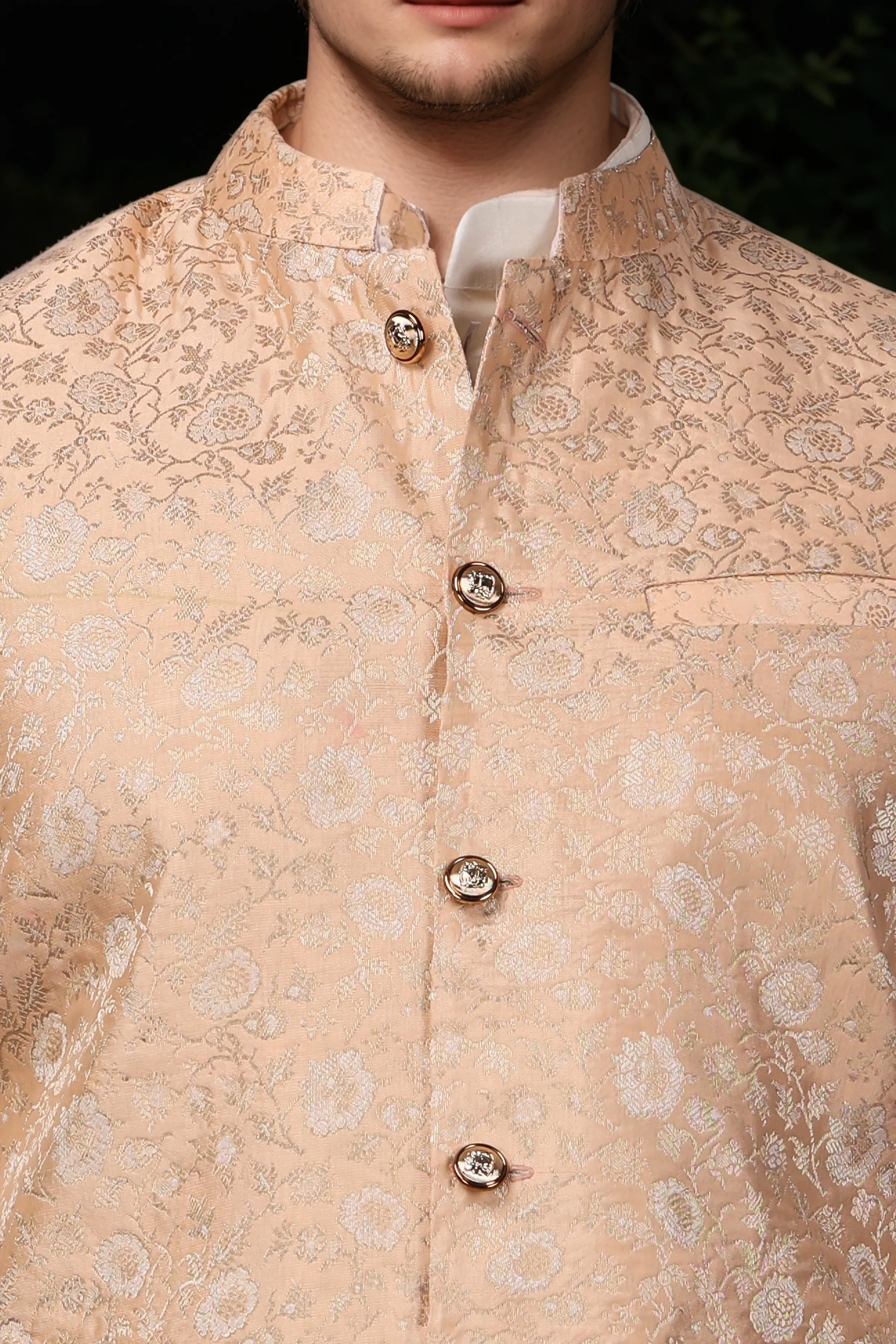 Apricot Aurora Brocade Vasket