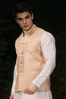 Apricot Aurora Brocade Vasket