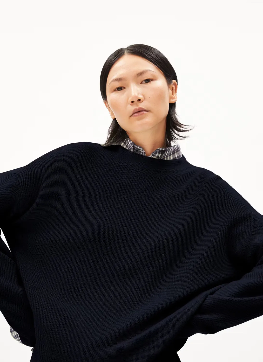 Armed Angels Merinaa Links Ribbed Mock Neck Sweater