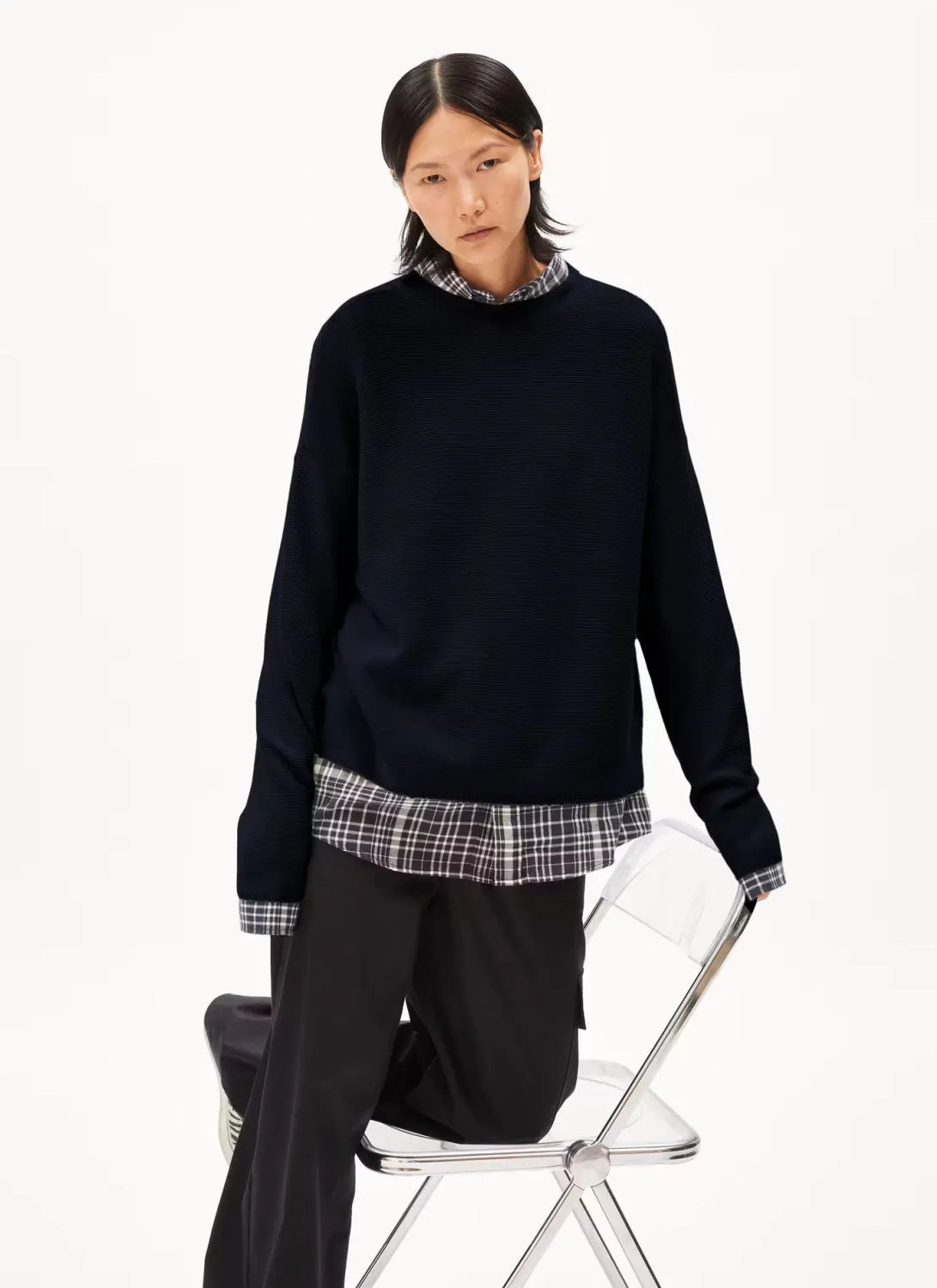 Armed Angels Merinaa Links Ribbed Mock Neck Sweater