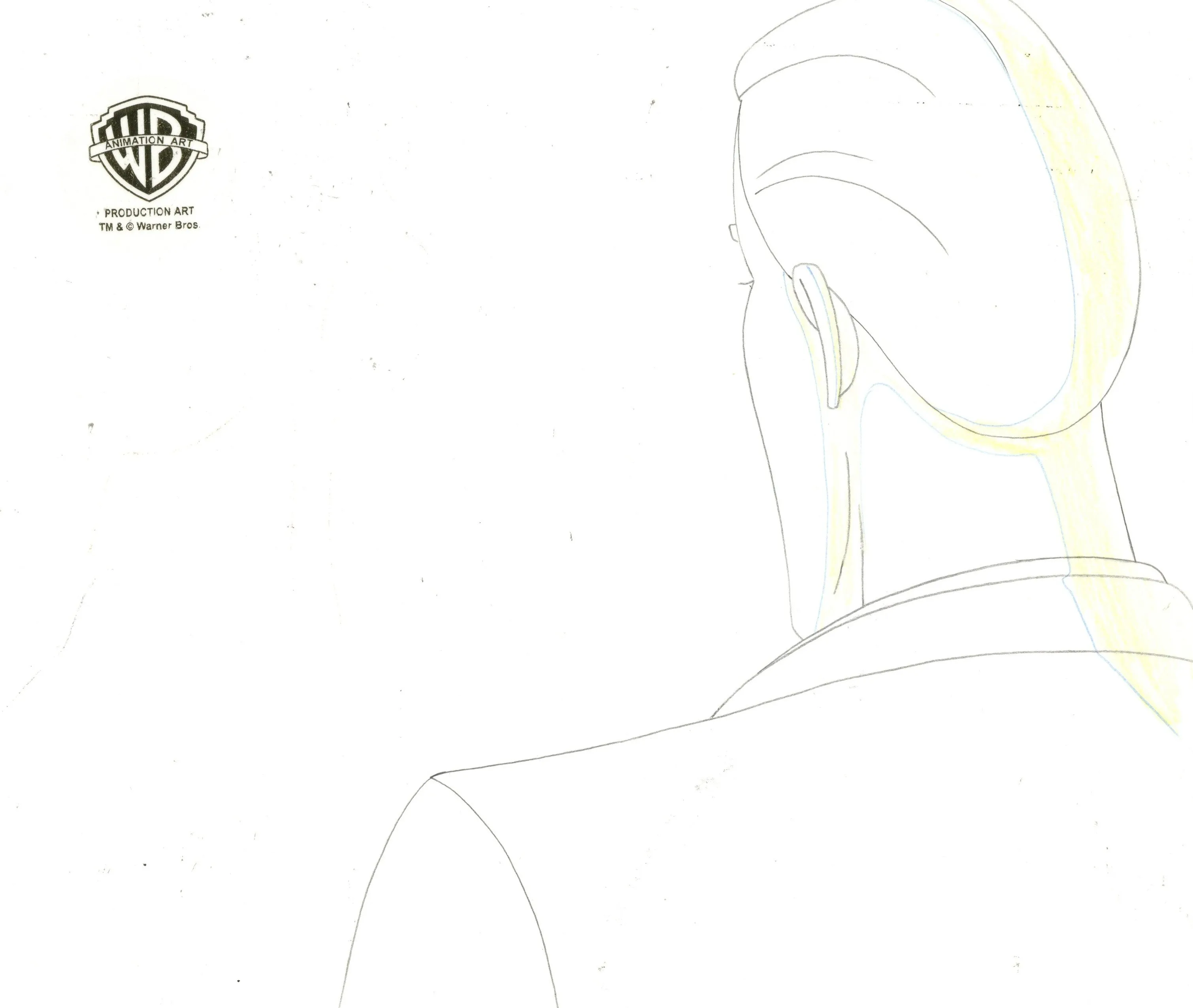 Batman The Animated Series Original Production Cel with Matching Drawing Signed by Diane Pershing: Poison Ivy, Harvey Dent