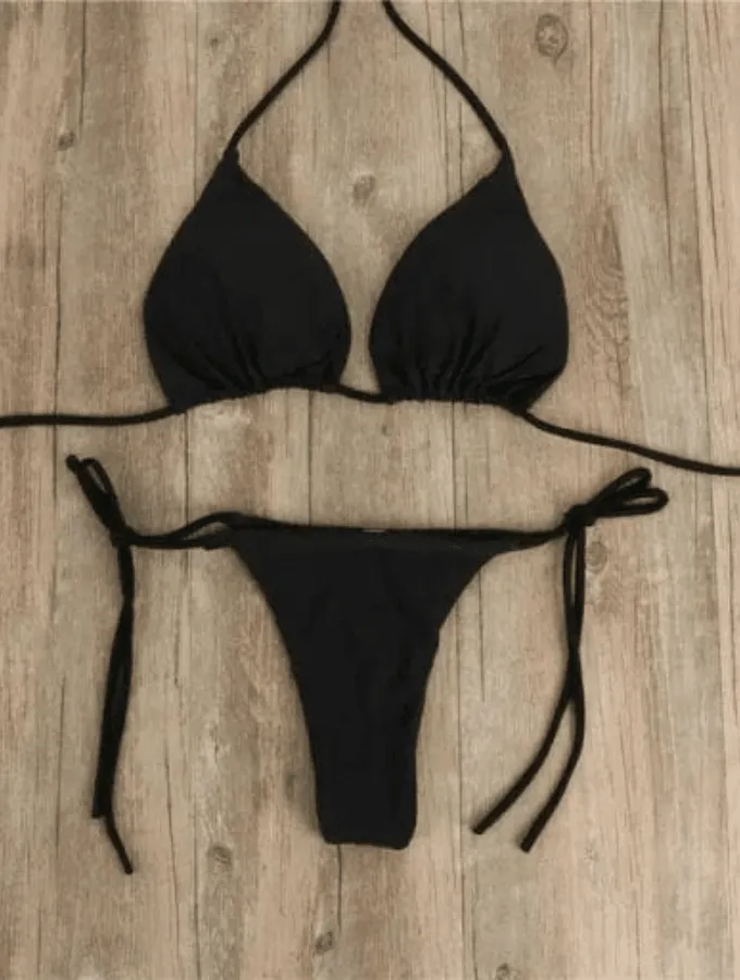 BRAZILIAN STRING  BIKINI - BLACK