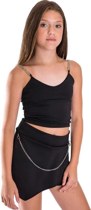 Chain Crop Top and Skirt Set