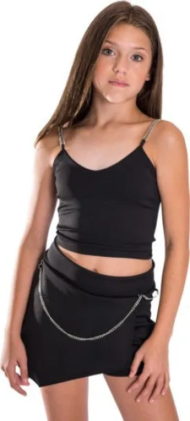 Chain Crop Top and Skirt Set