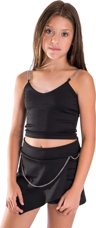 Chain Crop Top and Skirt Set