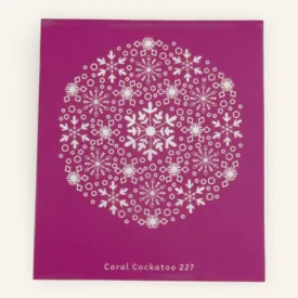 Coral Cockatoo Silk Screen Snowflakes Trinket Dish