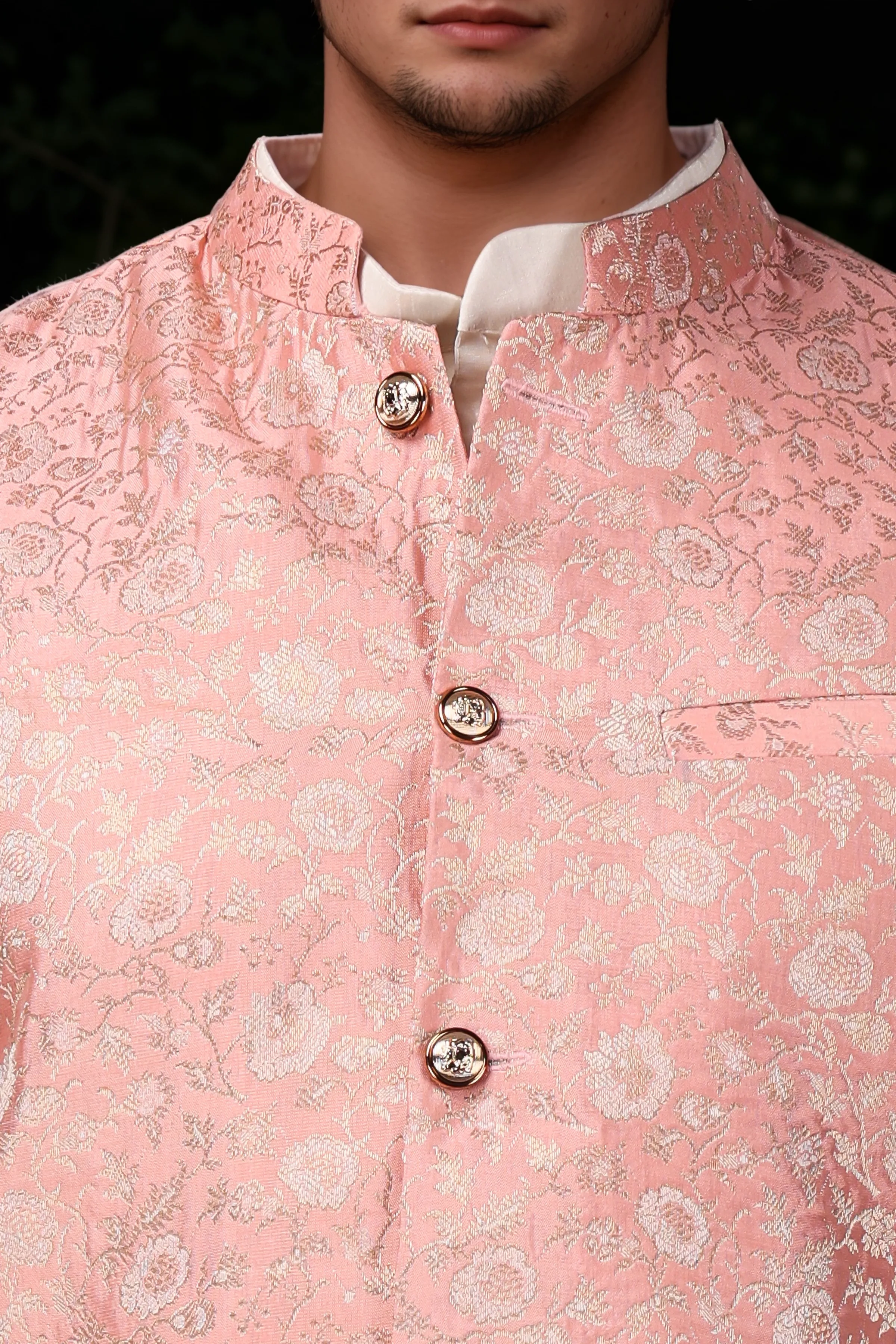 Coral Melody Brocade Vasket