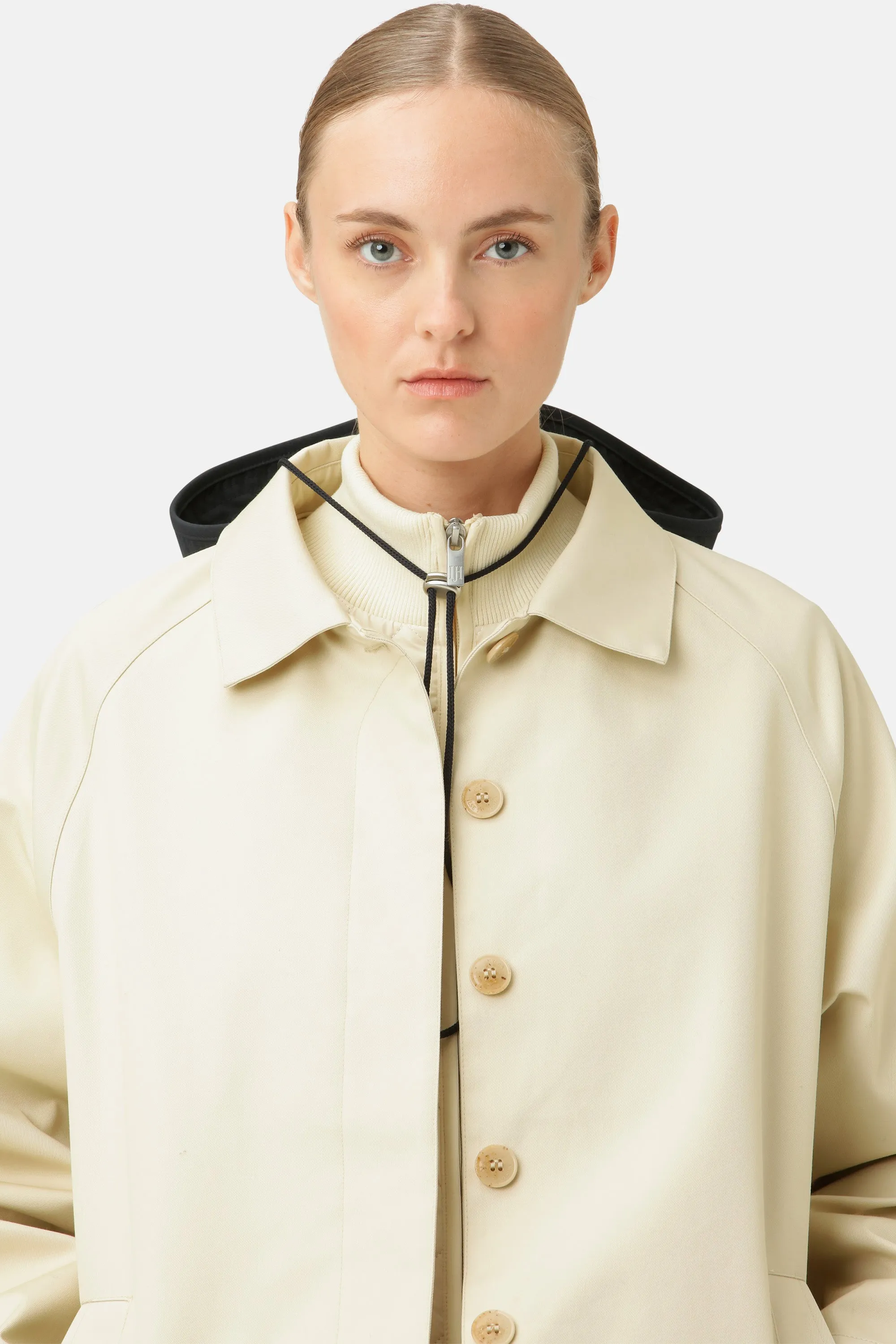 Cotton raincoat - Bleached Sand