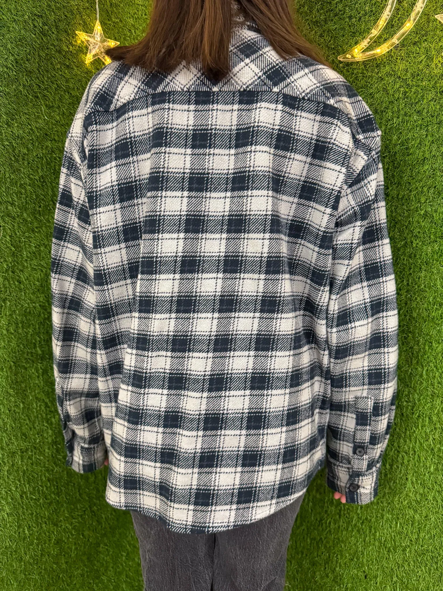 Cowboy Giraffe Pocket Flannel  M
