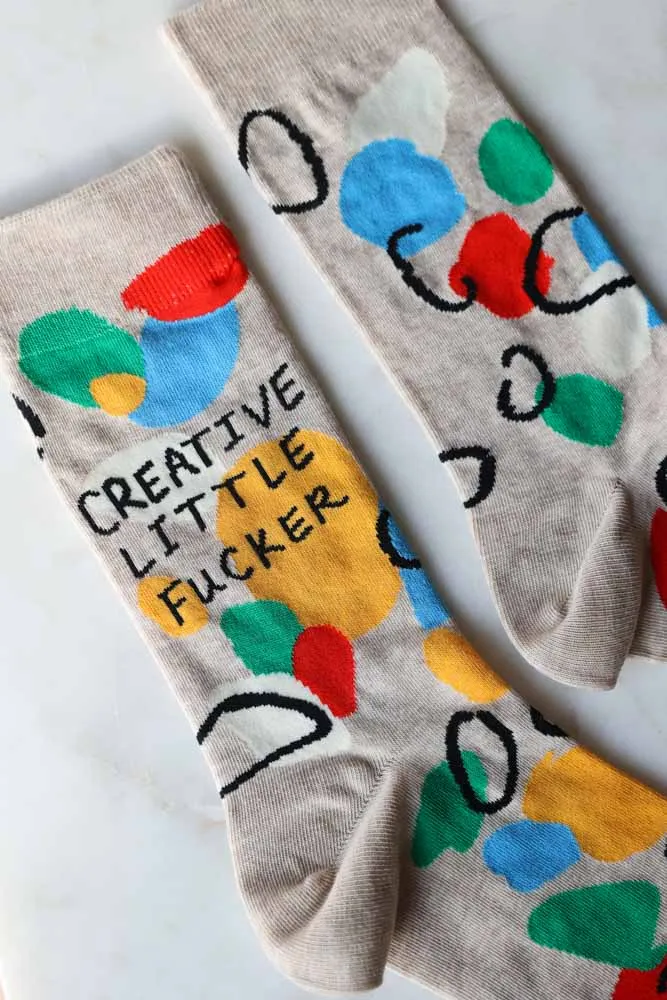 Creative Little Fucker Mens Crew Socks