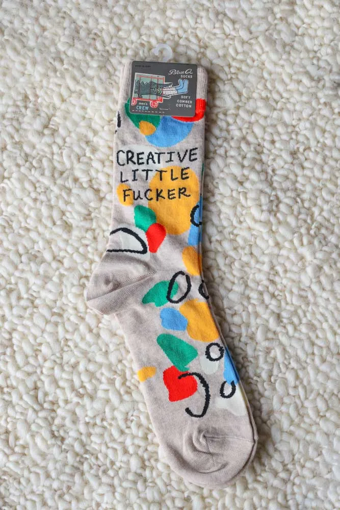 Creative Little Fucker Mens Crew Socks