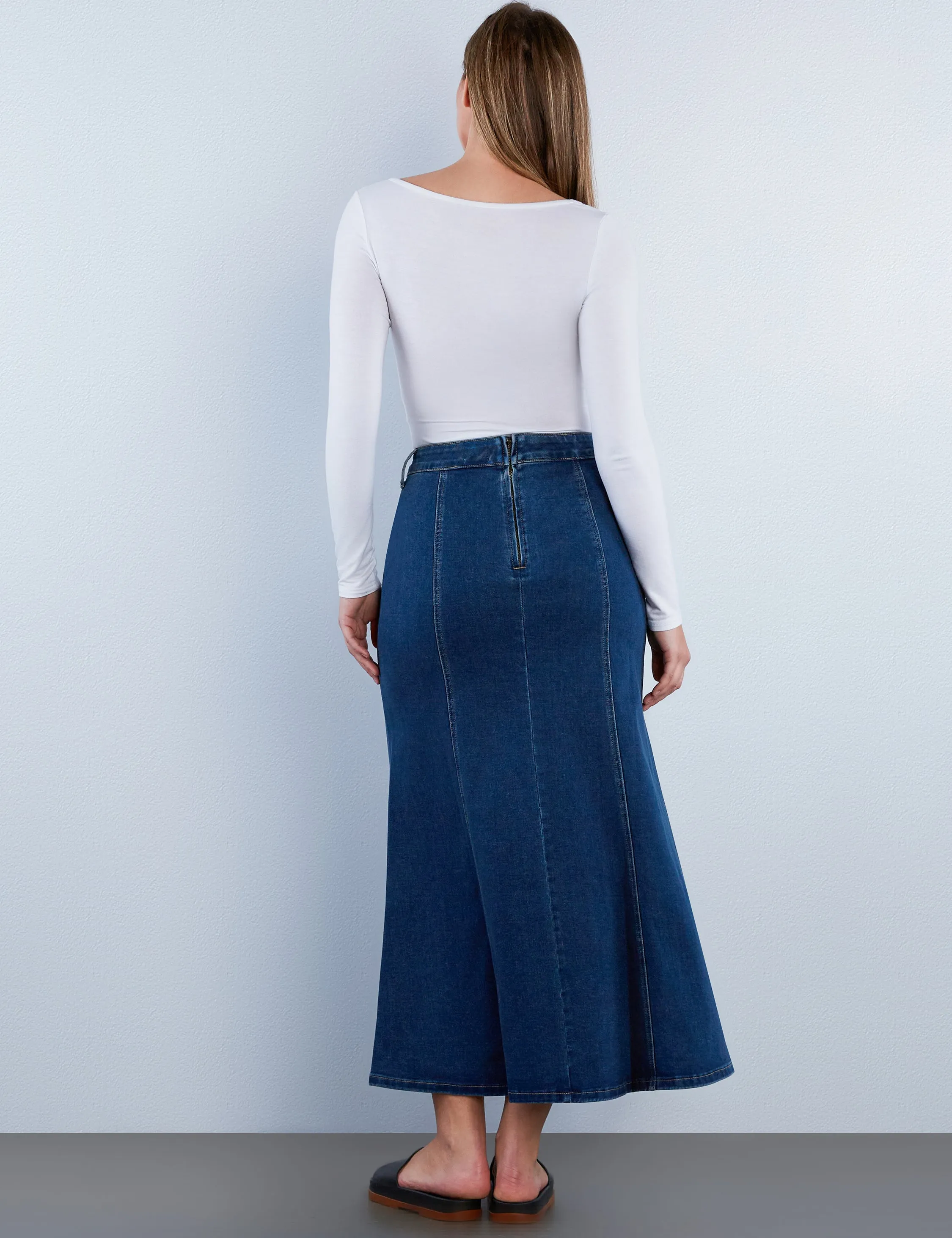 Desi Denim Midi Skirt