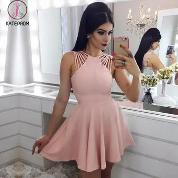 Elegant A Line Satin Mini Homecoming Dress,Cocktail Dresses Short Ruched Prom Dress KPH0185
