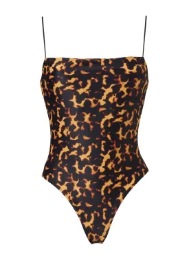 Eloise Strap One Piece Lycra Blots Yellow