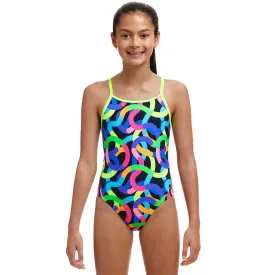 Funkita - Got Worms - Girls Eco Diamond Back One Piece