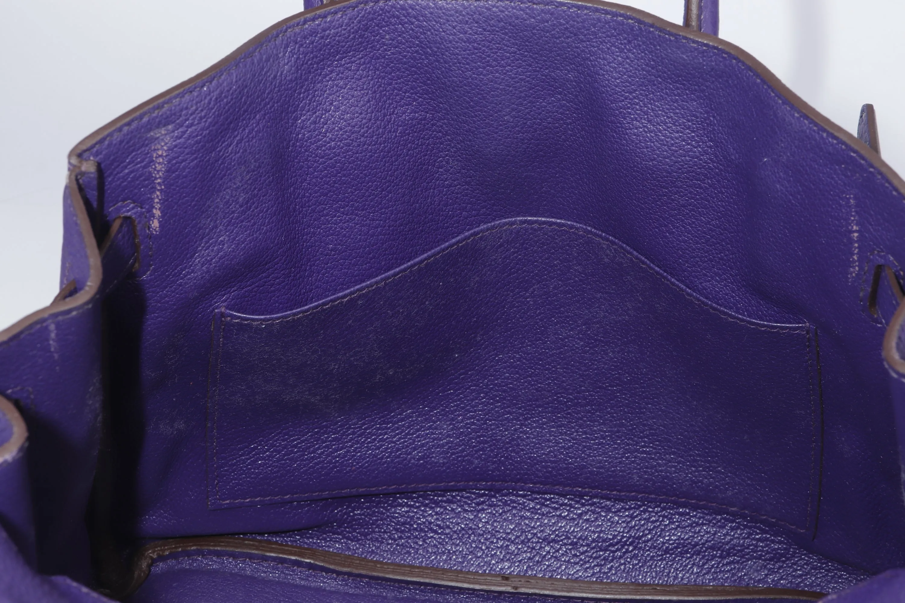 HERMES BIRKIN 30 (STAMP I (2005)) IRIS COLOR TOGO LEATHER SILVER HARDWARE, WITH KEYS, LOCK, RAINCOAT & DUST COVER