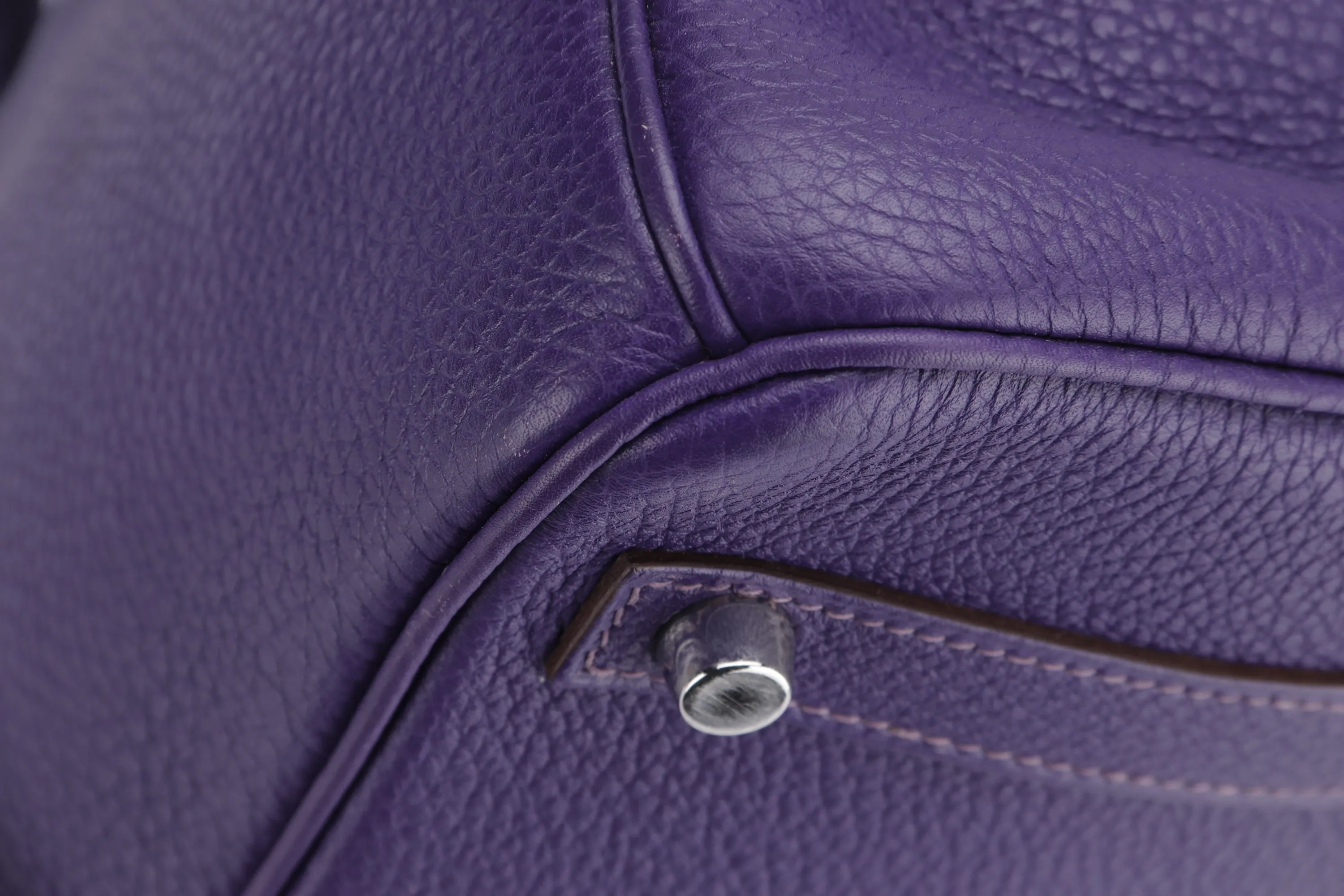 HERMES BIRKIN 30 (STAMP I (2005)) IRIS COLOR TOGO LEATHER SILVER HARDWARE, WITH KEYS, LOCK, RAINCOAT & DUST COVER