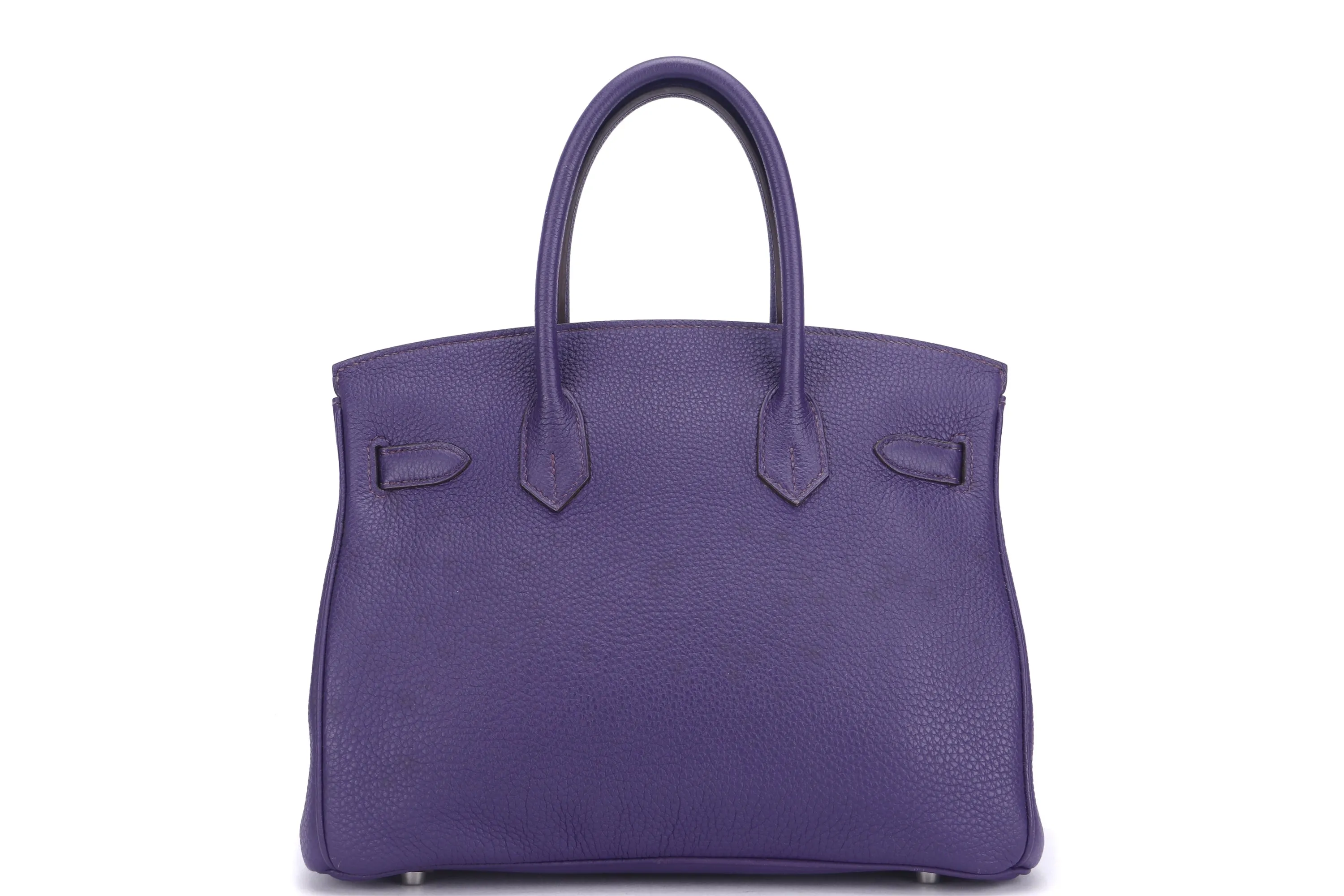HERMES BIRKIN 30 (STAMP I (2005)) IRIS COLOR TOGO LEATHER SILVER HARDWARE, WITH KEYS, LOCK, RAINCOAT & DUST COVER