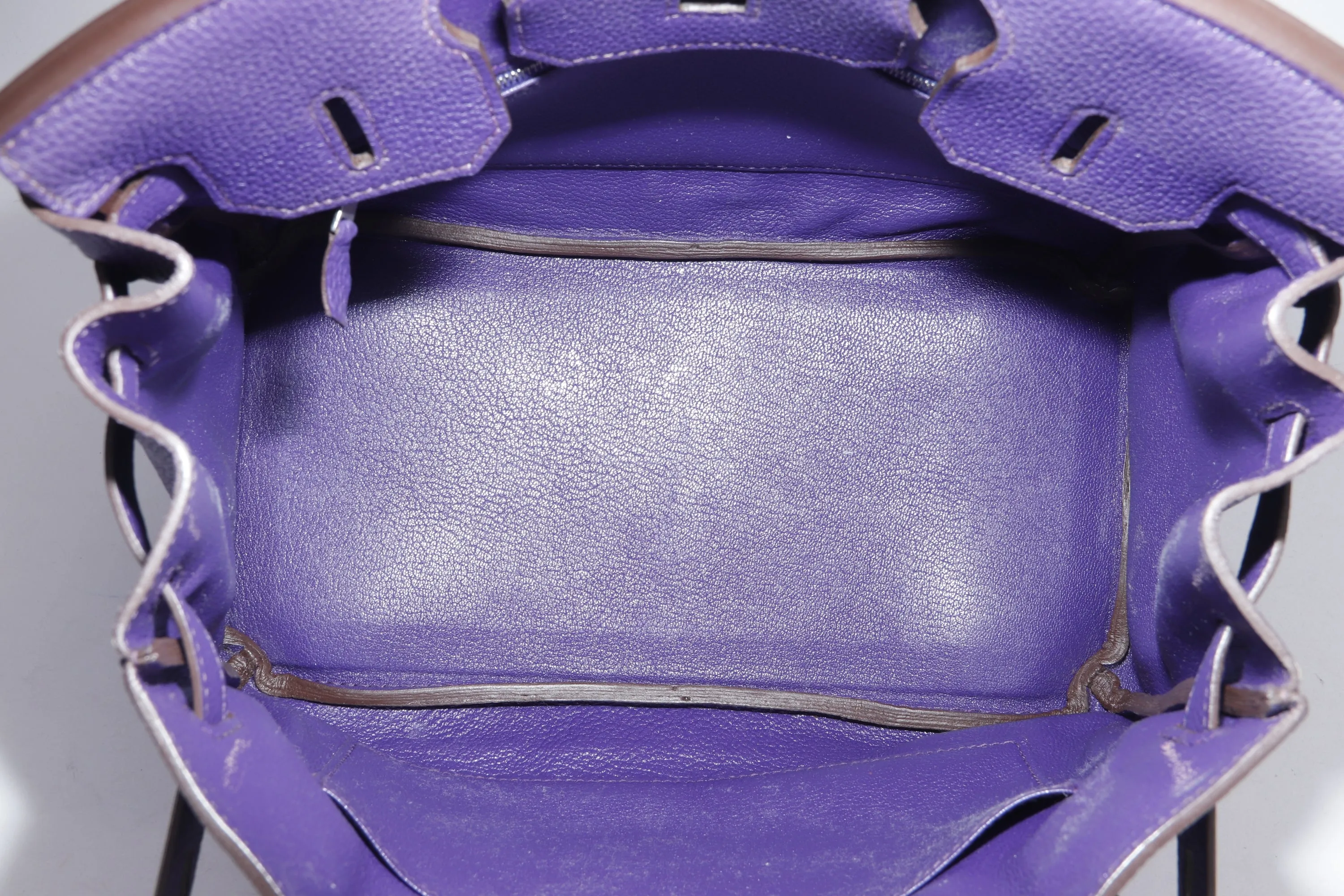 HERMES BIRKIN 30 (STAMP I (2005)) IRIS COLOR TOGO LEATHER SILVER HARDWARE, WITH KEYS, LOCK, RAINCOAT & DUST COVER