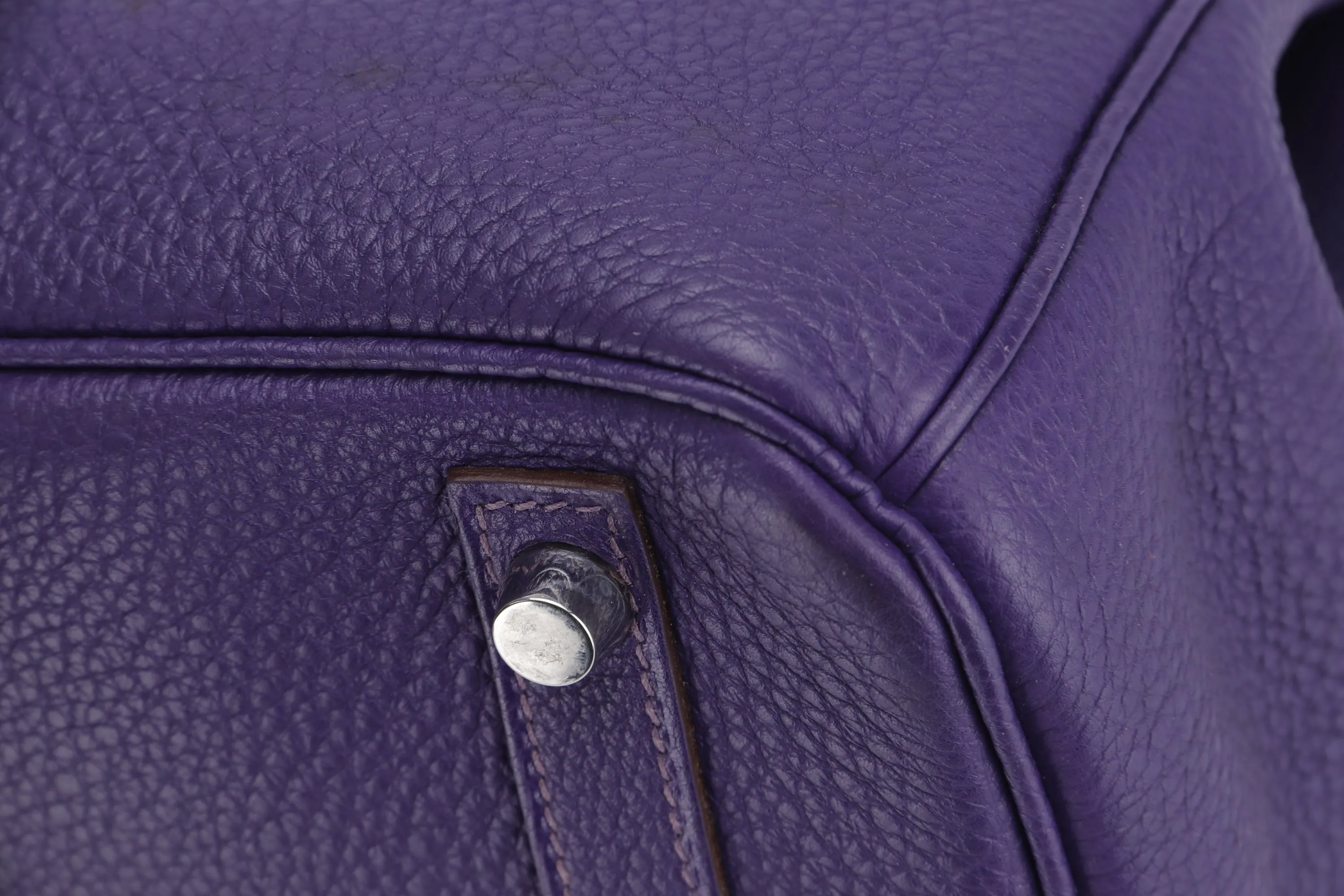 HERMES BIRKIN 30 (STAMP I (2005)) IRIS COLOR TOGO LEATHER SILVER HARDWARE, WITH KEYS, LOCK, RAINCOAT & DUST COVER