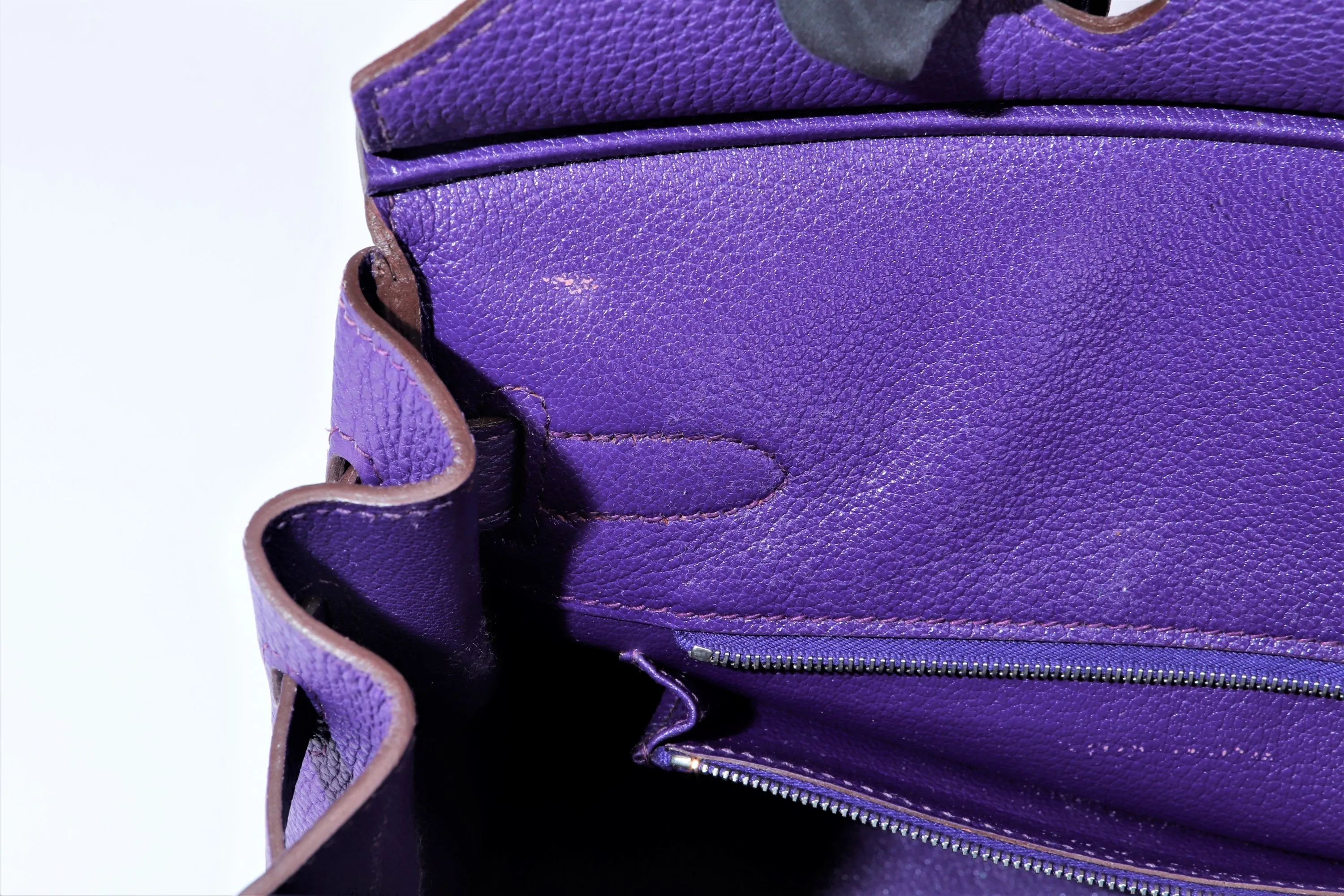 HERMES BIRKIN 30 (STAMP I (2005)) IRIS COLOR TOGO LEATHER SILVER HARDWARE, WITH KEYS, LOCK, RAINCOAT & DUST COVER