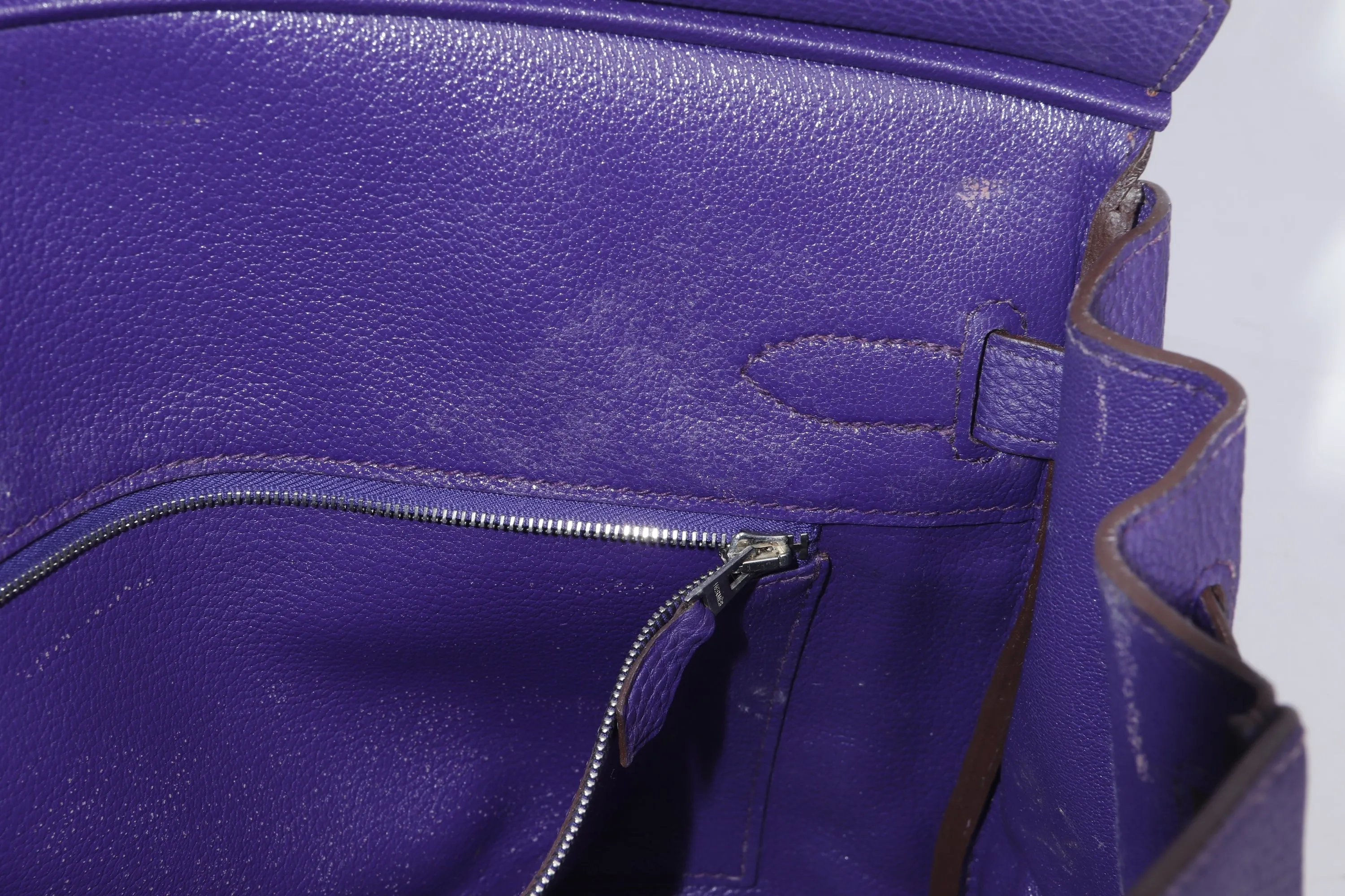 HERMES BIRKIN 30 (STAMP I (2005)) IRIS COLOR TOGO LEATHER SILVER HARDWARE, WITH KEYS, LOCK, RAINCOAT & DUST COVER