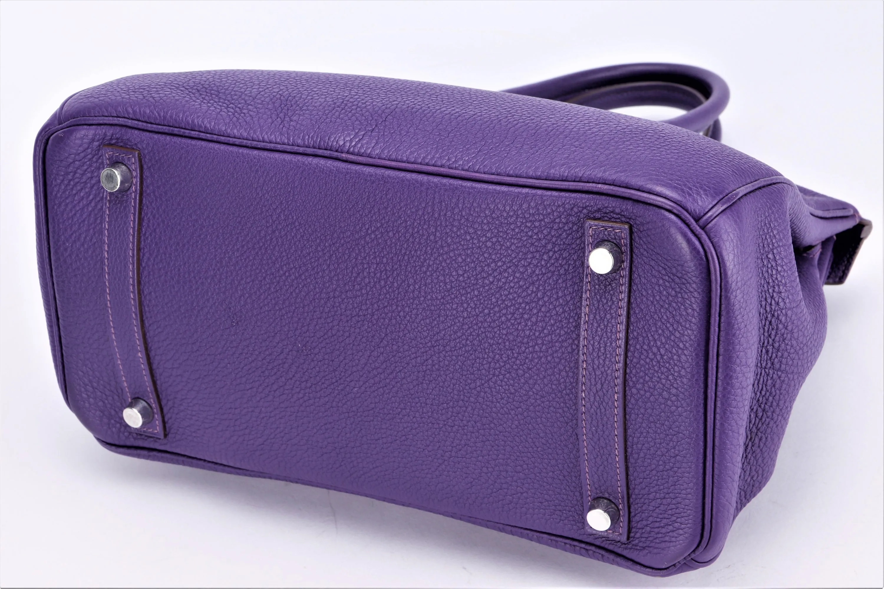 HERMES BIRKIN 30 (STAMP I (2005)) IRIS COLOR TOGO LEATHER SILVER HARDWARE, WITH KEYS, LOCK, RAINCOAT & DUST COVER
