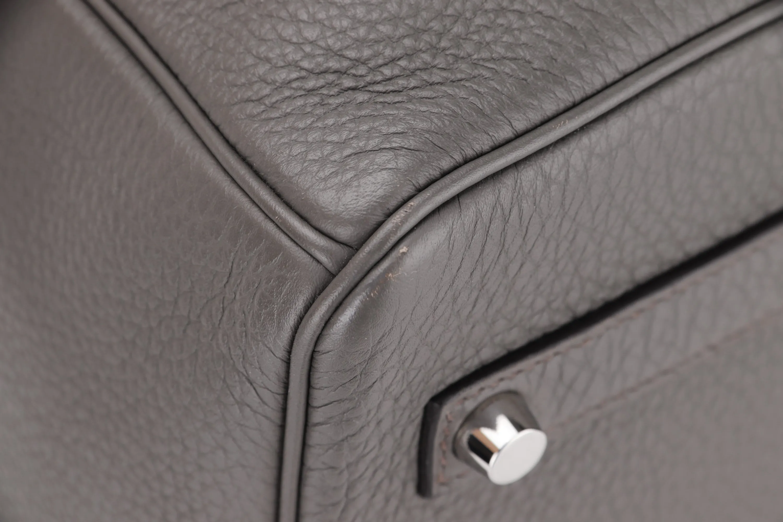 HERMES BIRKIN 35 (STAMP Y) ETAIN TOGO LEATHER SILVER HARDWARE, WITH KEYS, LOCK, RAINCOAT & DUST COVER
