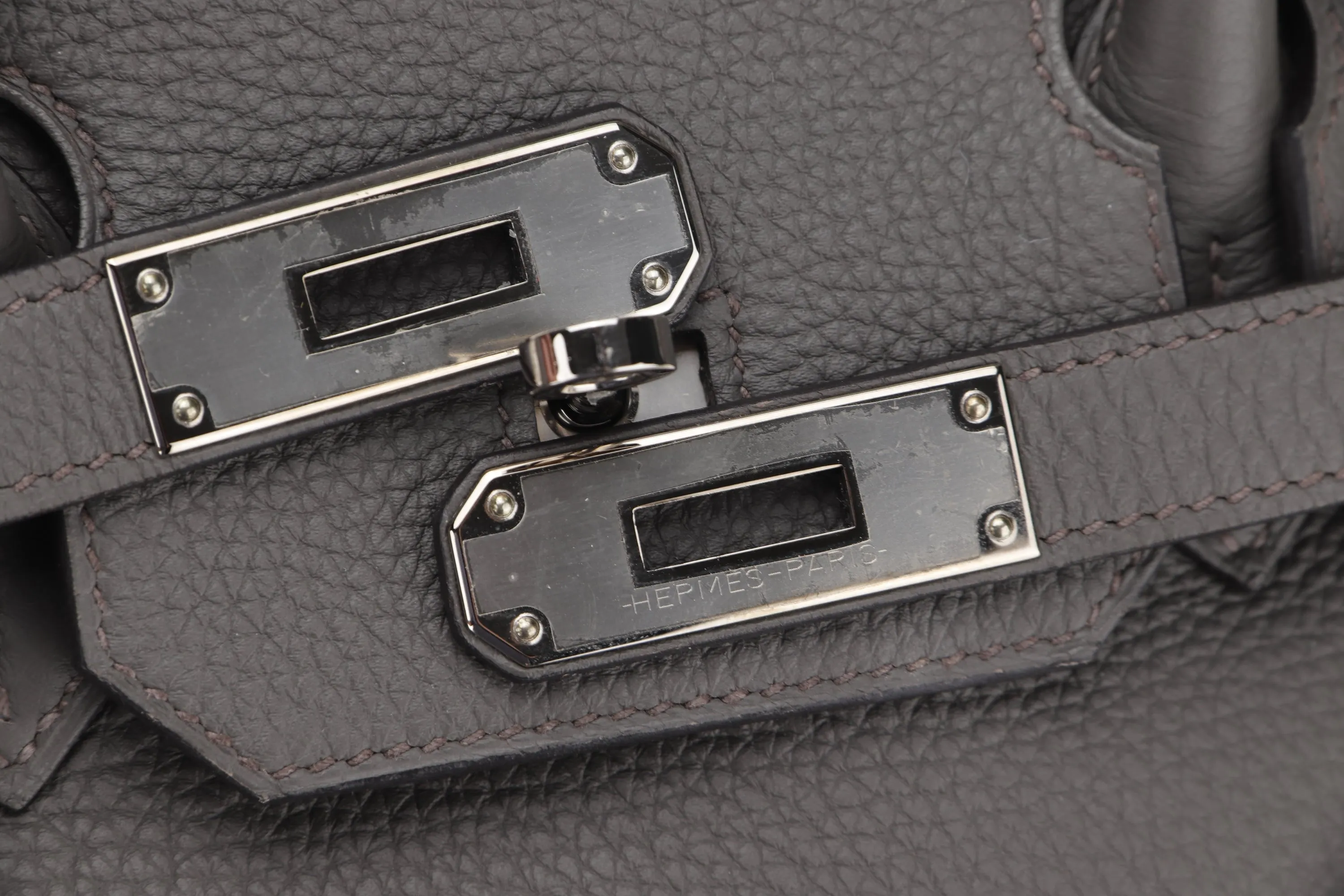 HERMES BIRKIN 35 (STAMP Y) ETAIN TOGO LEATHER SILVER HARDWARE, WITH KEYS, LOCK, RAINCOAT & DUST COVER