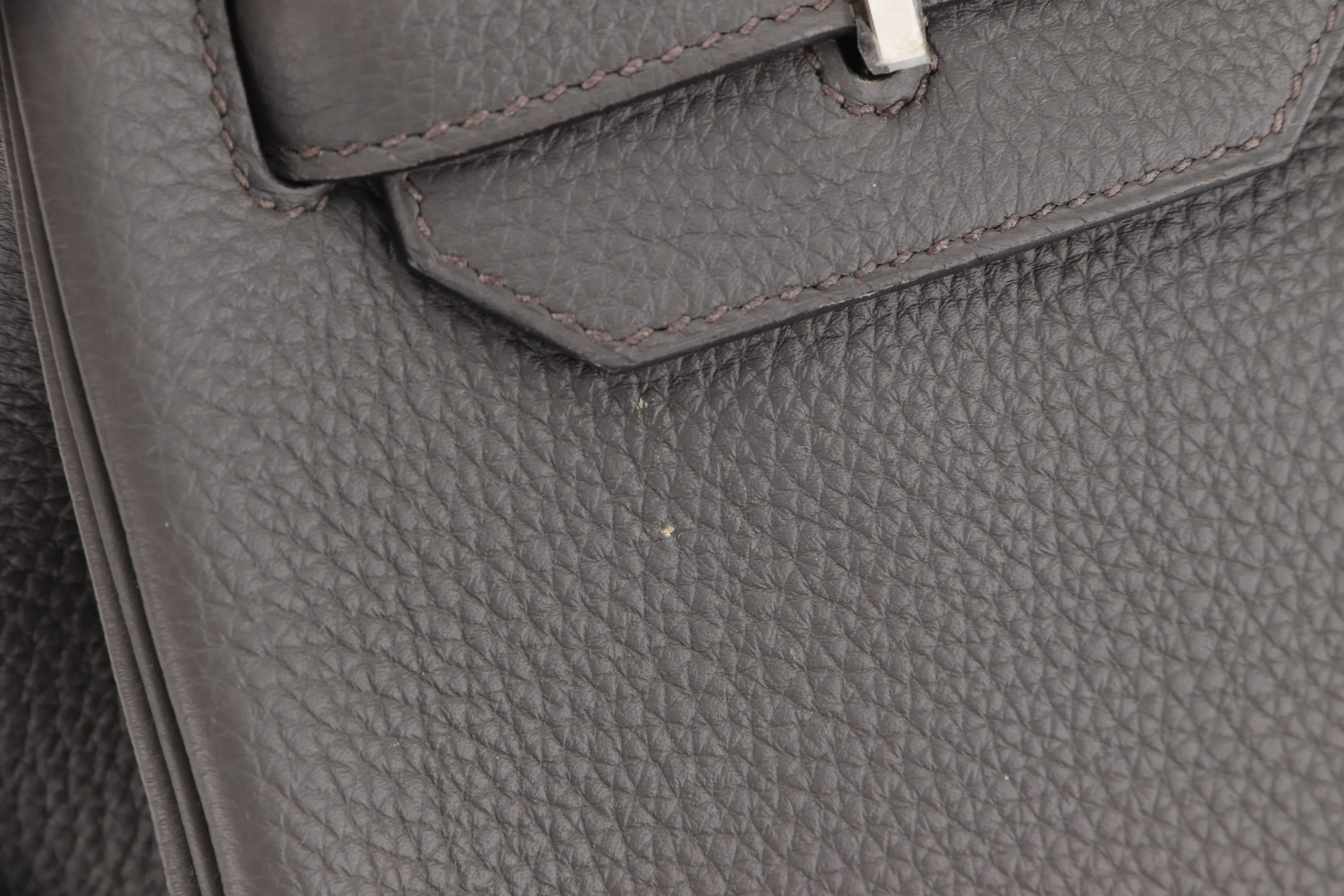 HERMES BIRKIN 35 (STAMP Y) ETAIN TOGO LEATHER SILVER HARDWARE, WITH KEYS, LOCK, RAINCOAT & DUST COVER