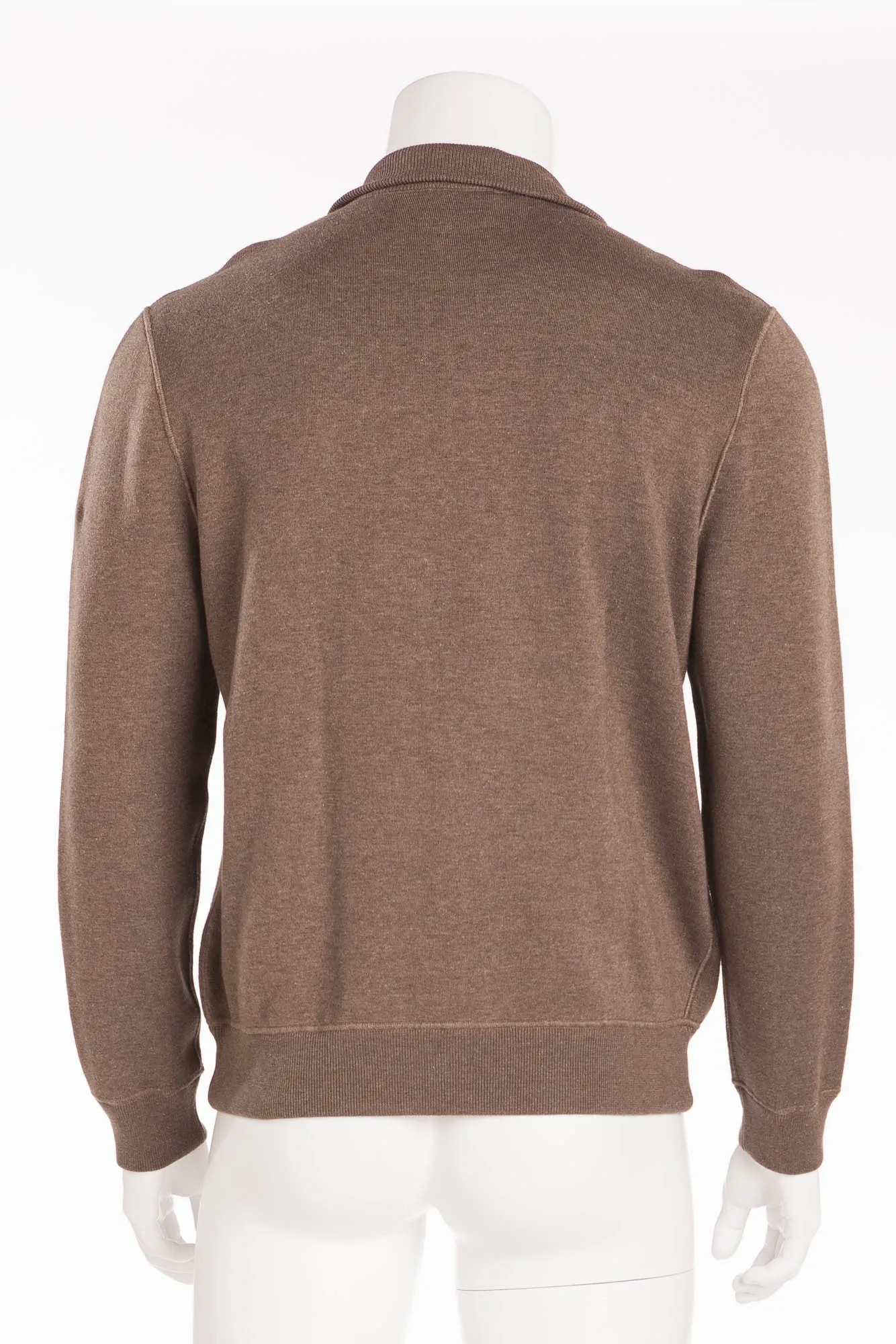 Hermes - New with Tags Brown Long Sleeve Reversible Zip Up Sweater - Large