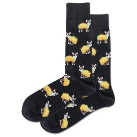 HOTSOX Men's Taco Terrier Crew Socks