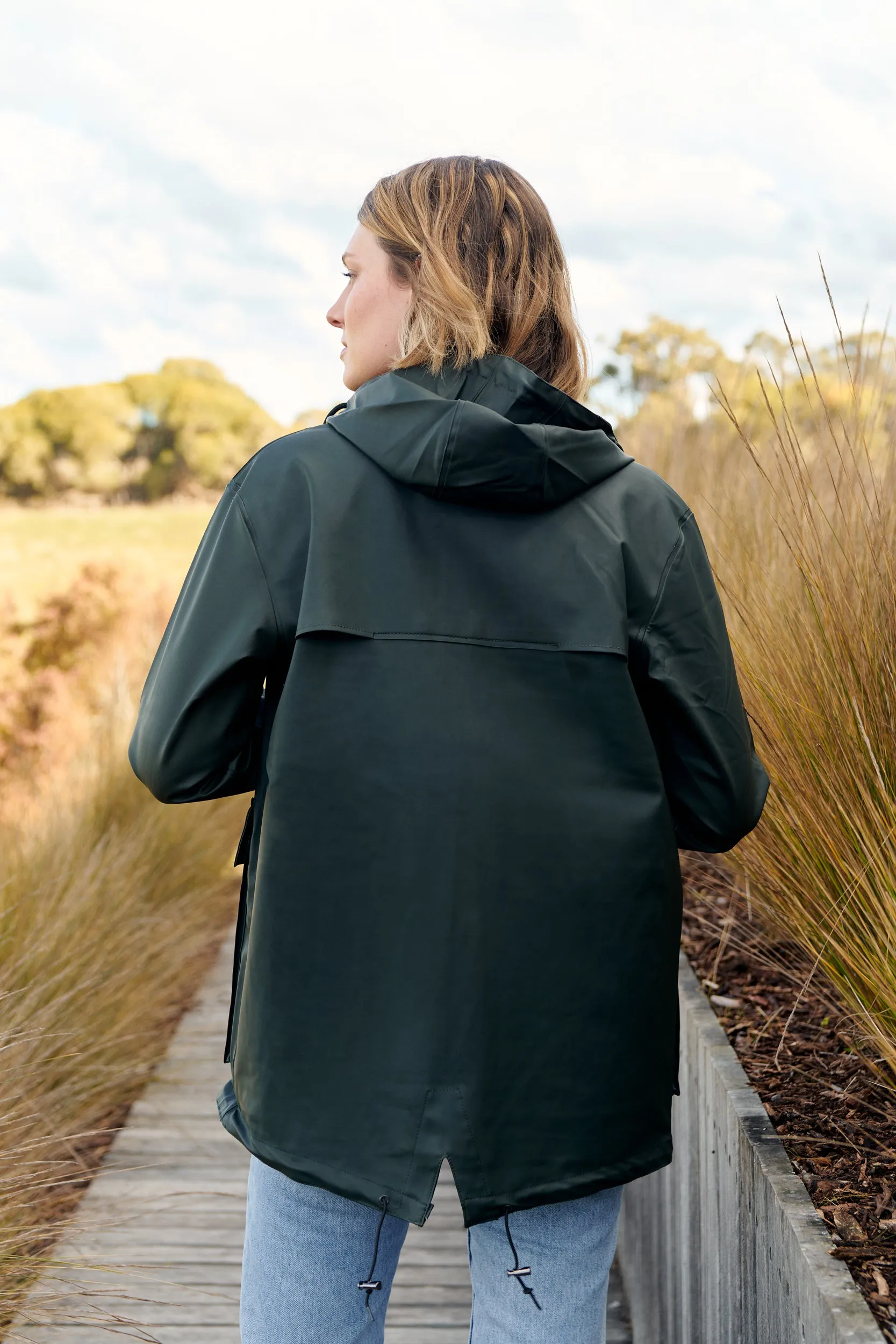 Hunter Green Raincoat