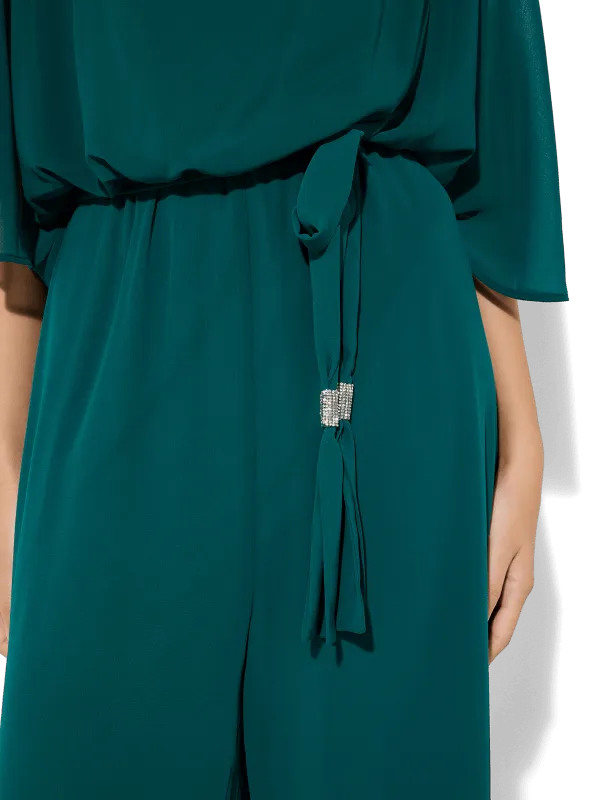 Lucien Emerald Chiffon Jumpsuit