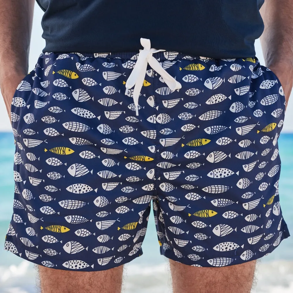 Men summer swimwear Fish