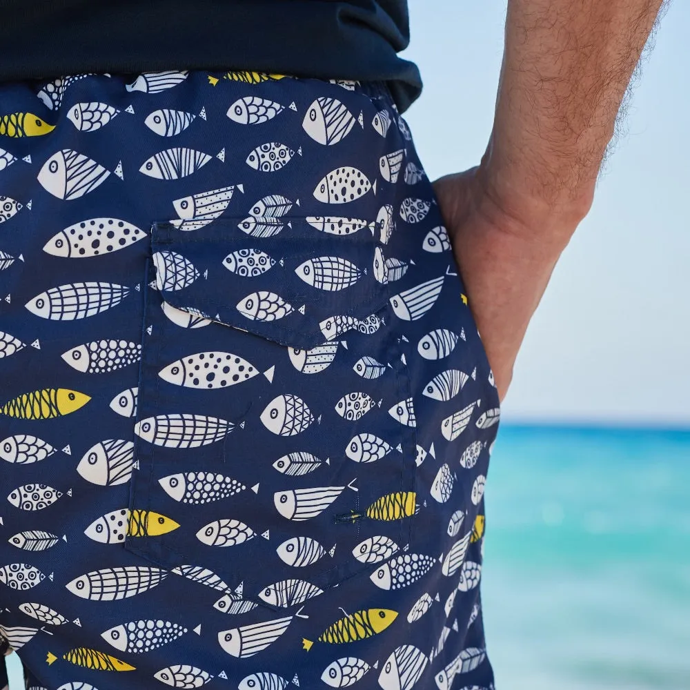 Men summer swimwear Fish