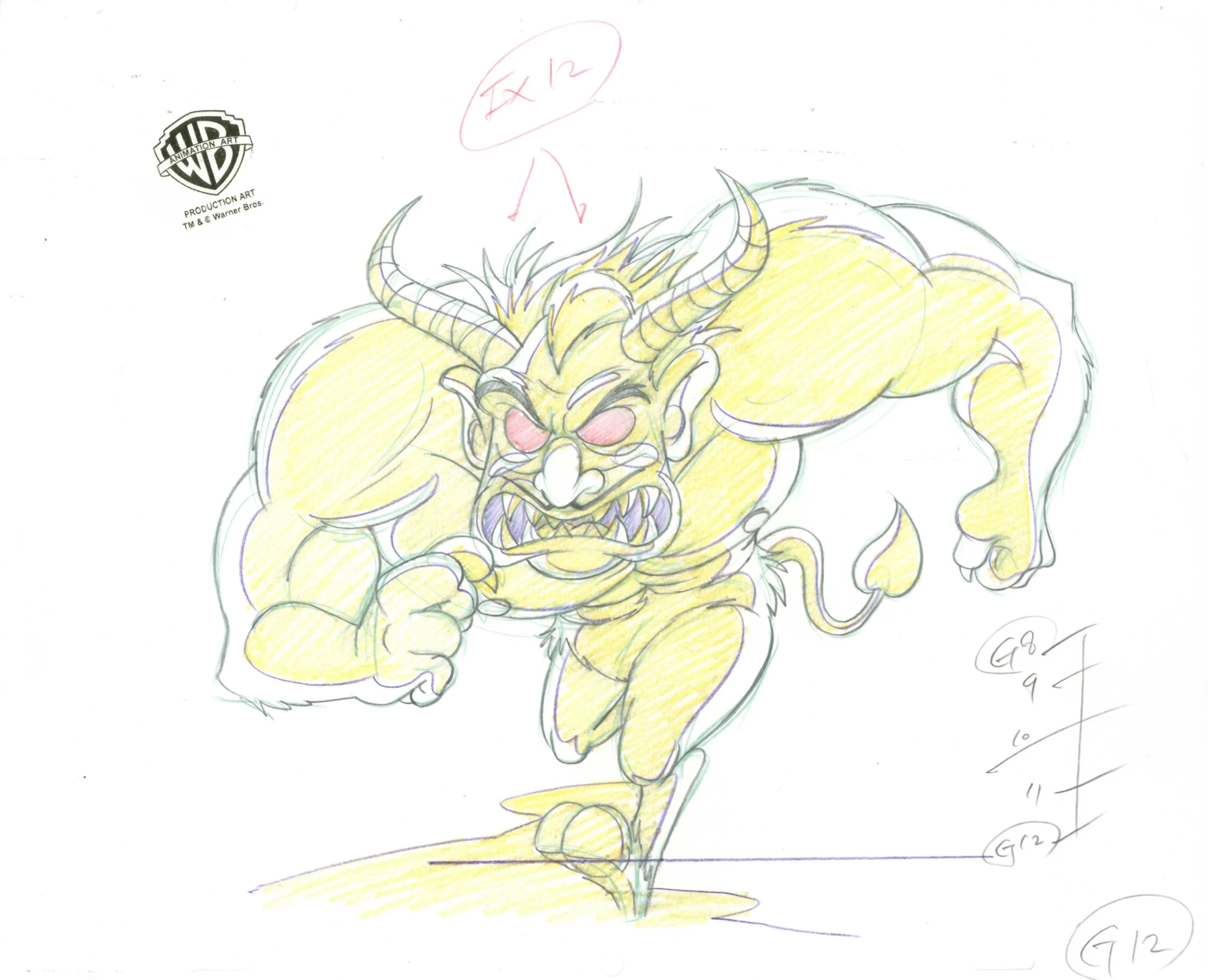 Pinky And The Brain Original Production Drawing: Mr. Itch