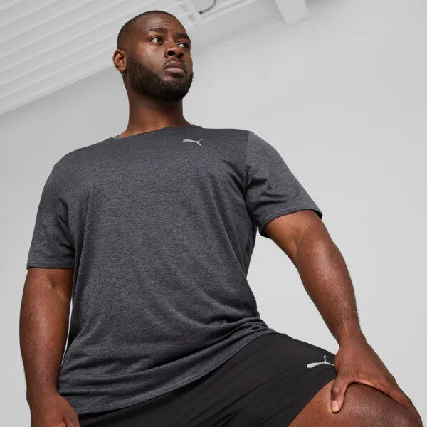 PUMA MEN'S RUN FAVOURITE HEATHER GREY TEE