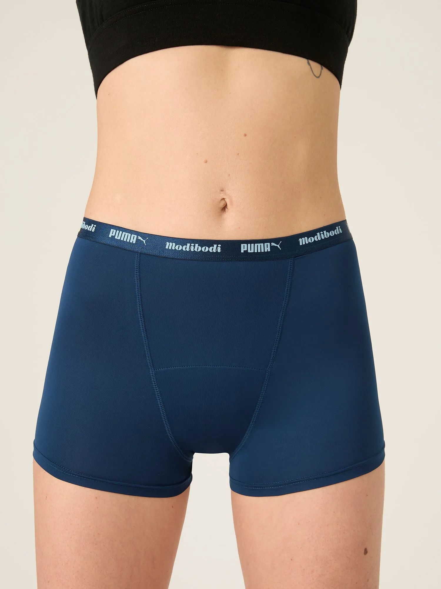 Puma X Modibodi Active Classic Boyshort Moderate-Heavy Persian Blue