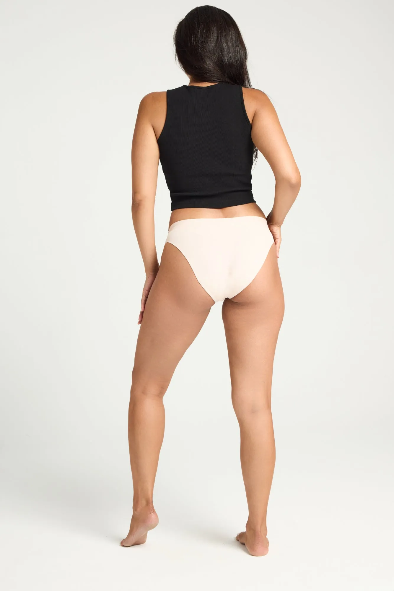 Puma X Modibodi Seamfree Active Bikini Moderate-Heavy Mist Pink