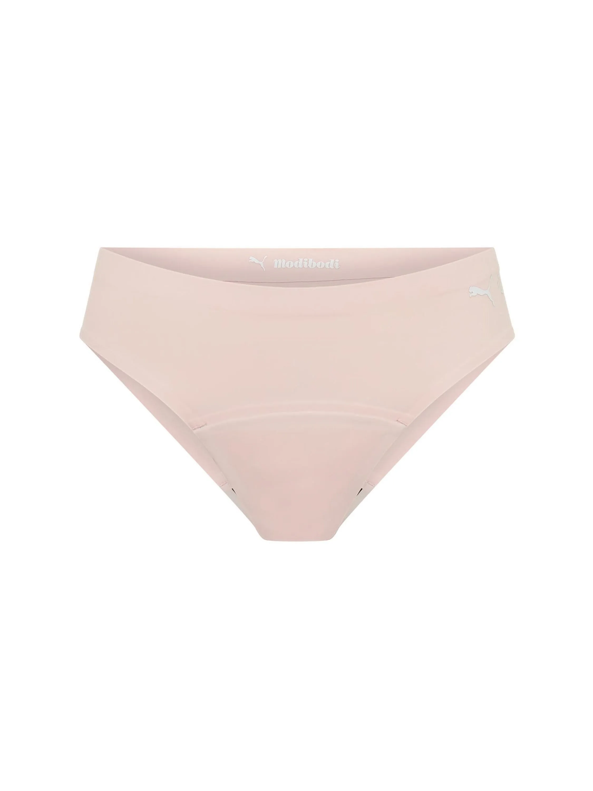 Puma X Modibodi Seamfree Active Bikini Moderate-Heavy Mist Pink