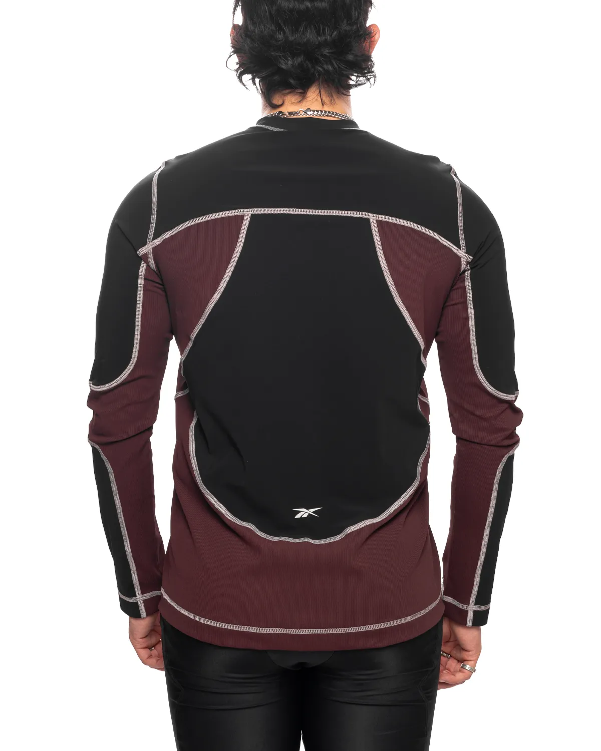 Ribbed Training L/S Tee Bordeaux/Black
