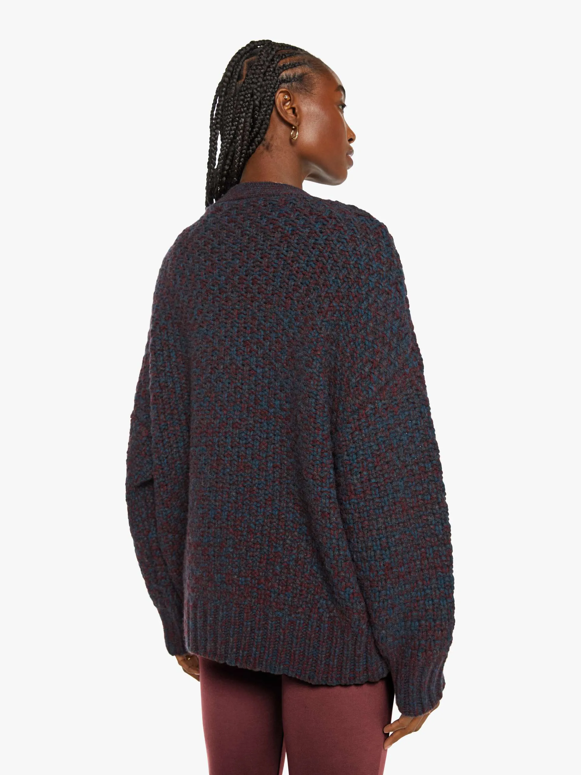 SABLYN Tischc Slouchy Cardigan - Bordeaux Multi