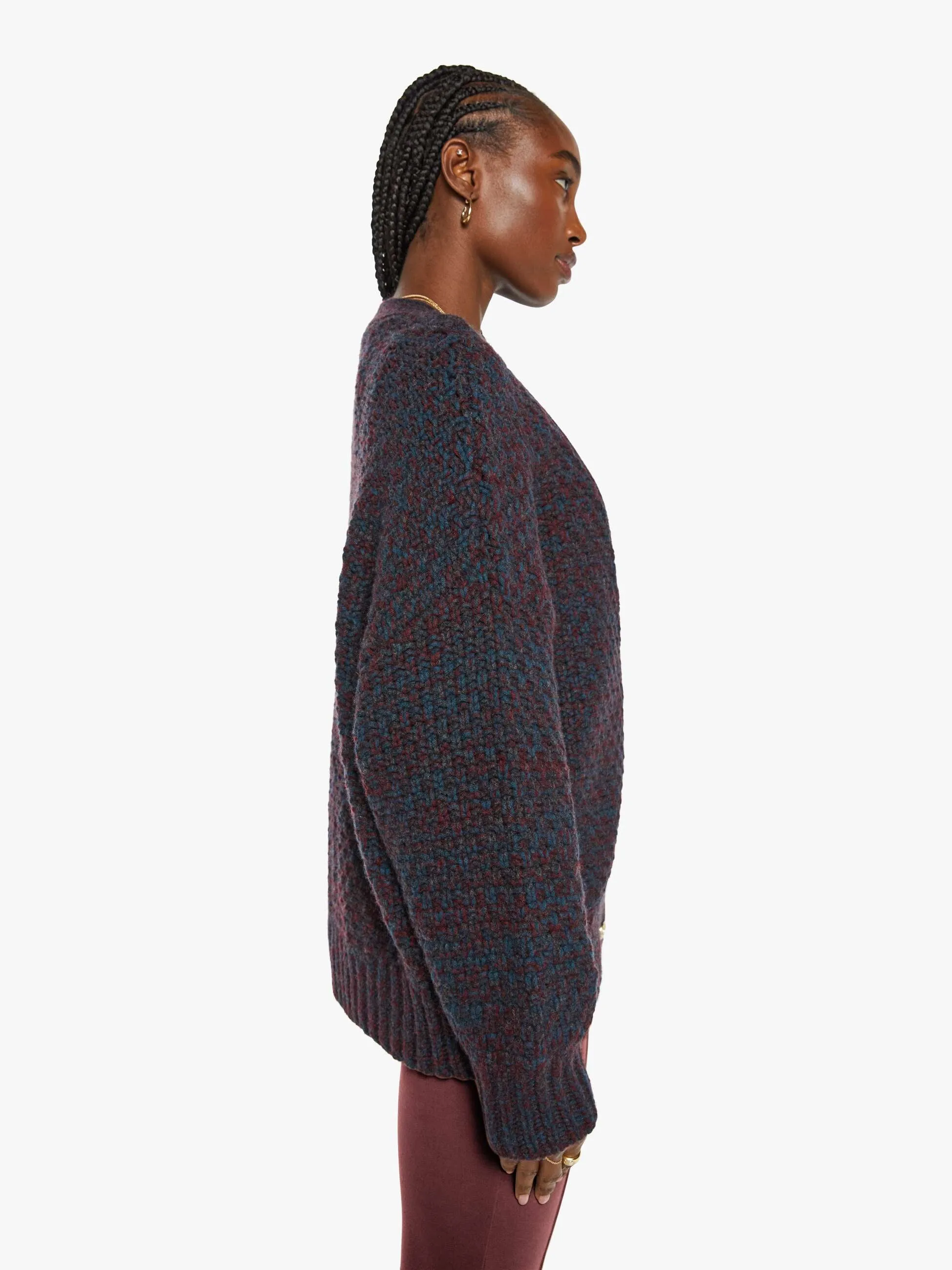 SABLYN Tischc Slouchy Cardigan - Bordeaux Multi