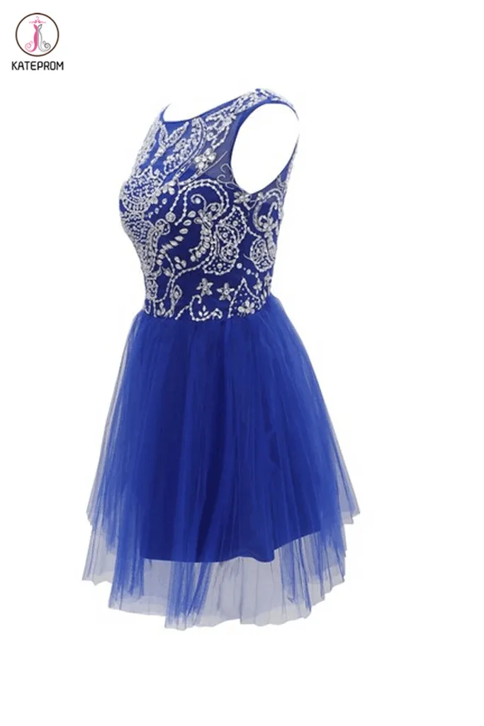 Short Beaded Prom Dress,Homecoming Dress,Cocktail Dress KPH0008