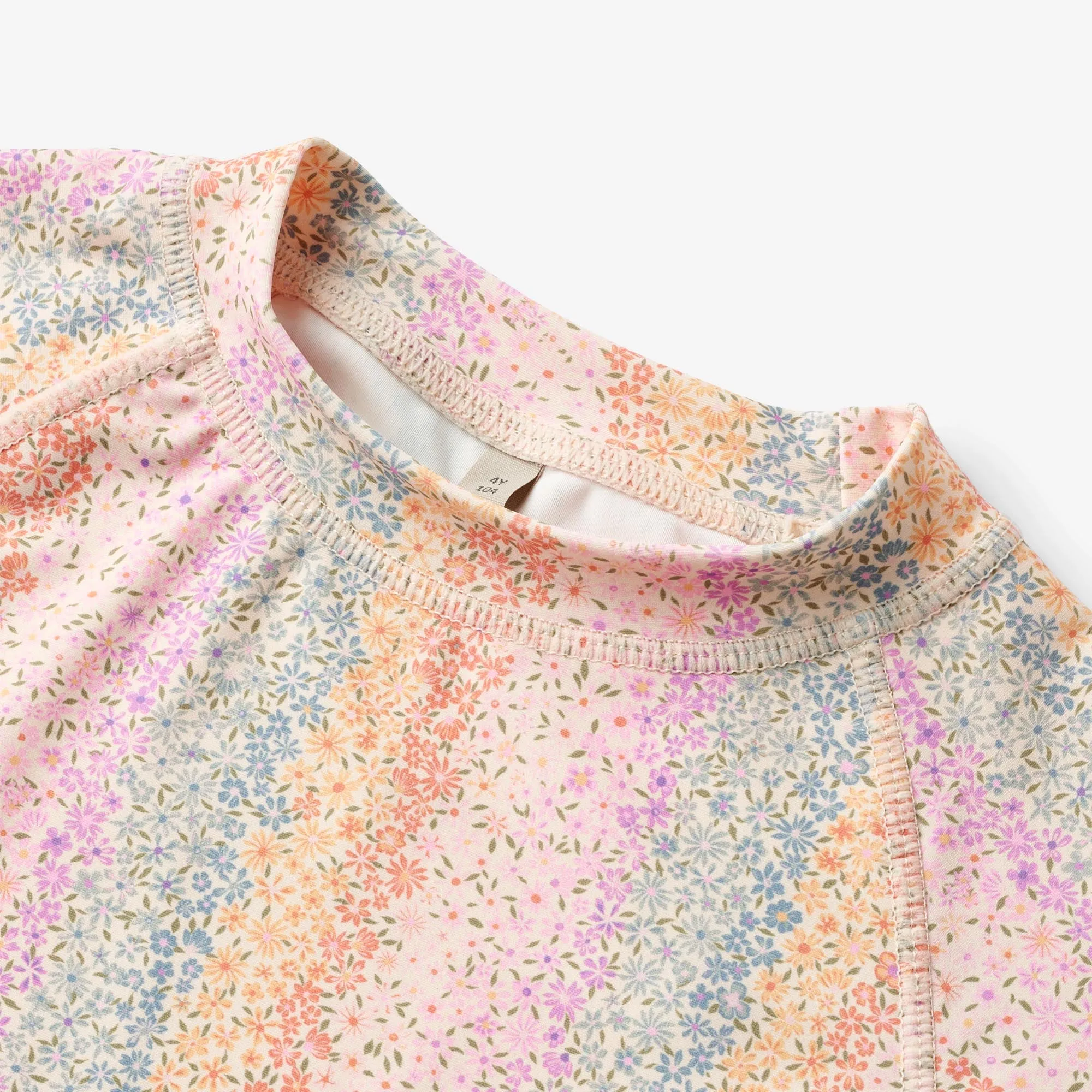 Swim T-Shirt S/S Jackie - rainbow flowers