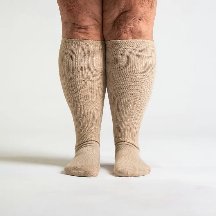 Tan EasyStretch™ Diabetic Socks Bundle 6-Pack