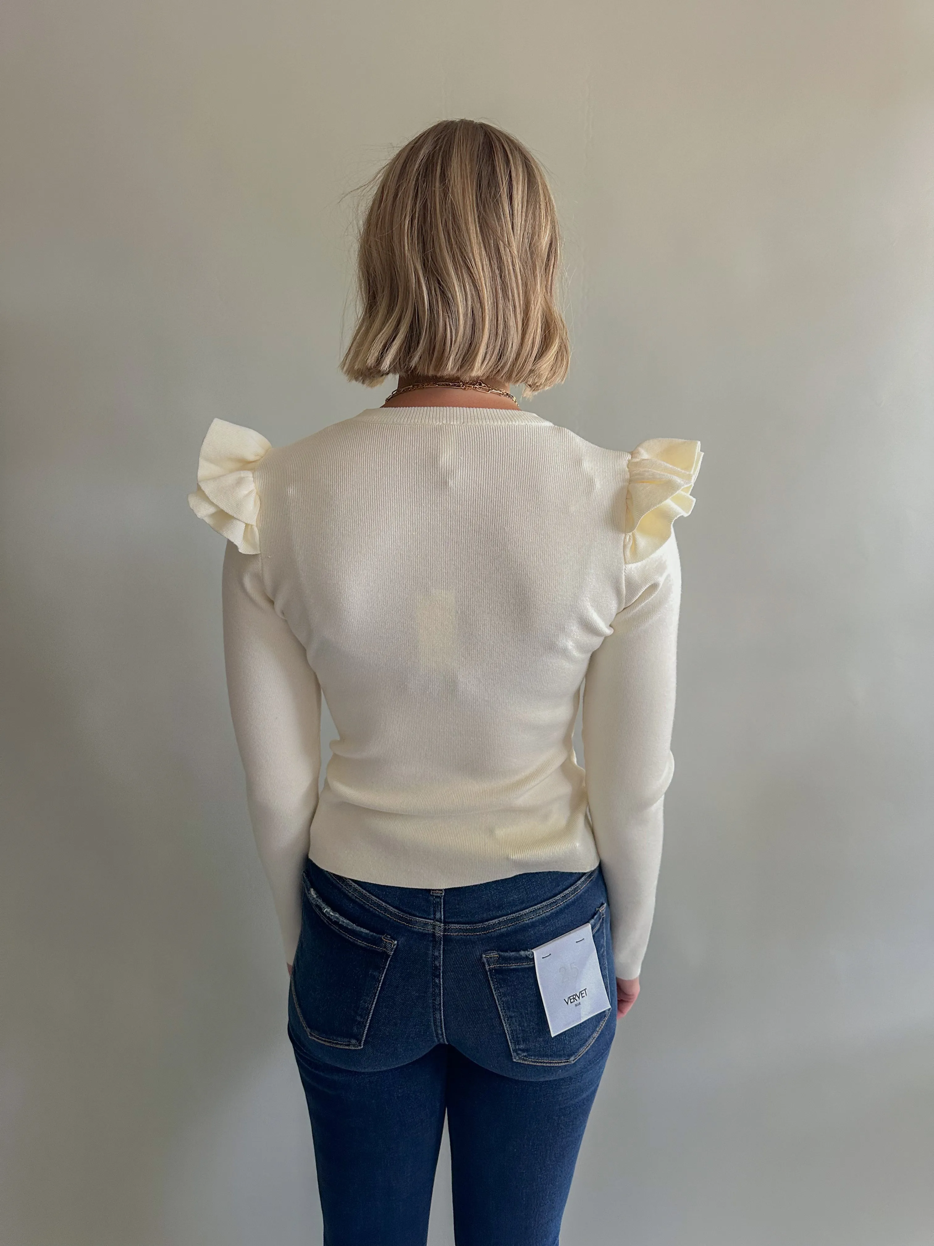 The Fanelli Sweater Top (Cream)